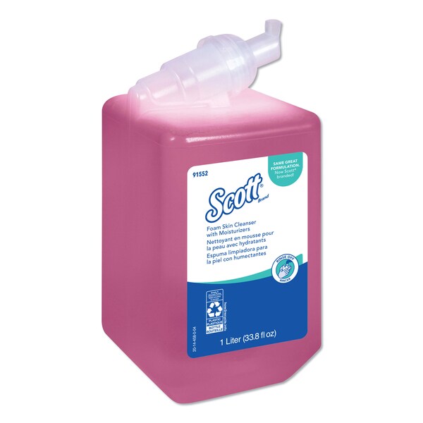 Scott Pro Foam Skin Cleanser w/Moisturizers, Light Floral, 1000mL Btl, PK6 KCC 91552